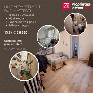 t2 à la vente -   59000  LILLE, surface 34 m2 vente t2 - UBI432245615